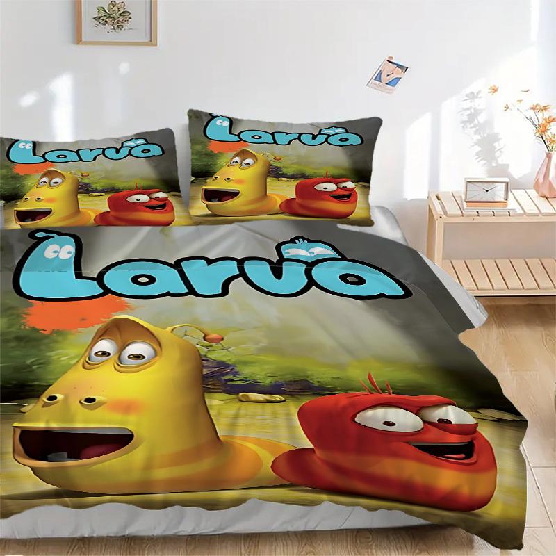 3pcs Larva Worms Bedding Set. Soft and Comfortable with No Core Included (1x Duvet Cover + 2x Pillow Covers) yy251031066