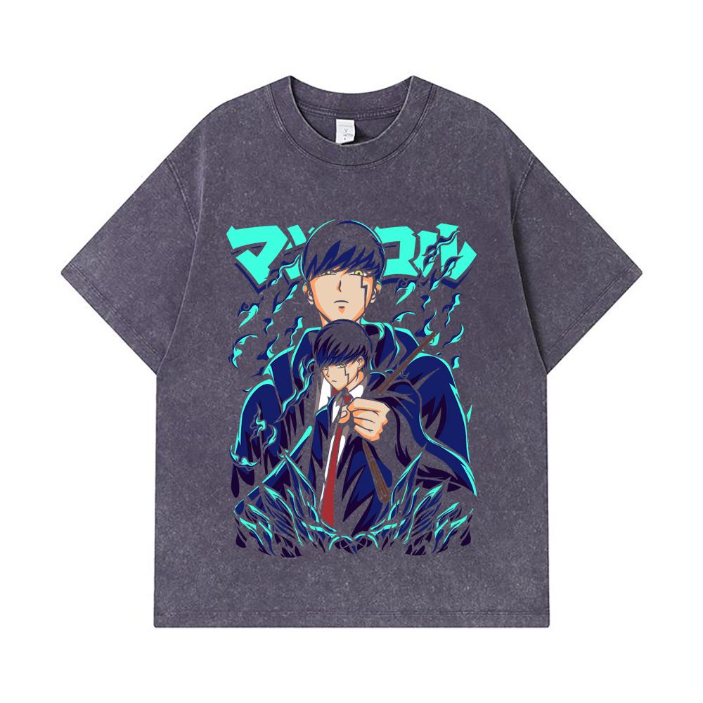 275 GSM Washed T-shirts 100% Cotton Mashle V2 Mash Print Unisex Heavy Cotton T Shirt