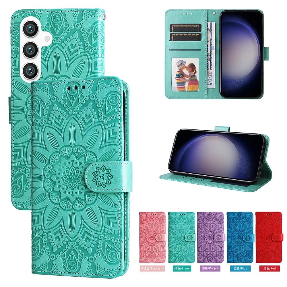 Wallet Leather Case For Samsung Galaxy S24 Plus S23 A05 A05S A13 A14 A15 A23 A24 A33 A34 A53 A54 A73 M14 F14 M33 M34 F34 M53 M54