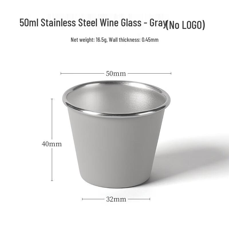Jun Kai Wei 50ML Portable Stainless Steel Outdoor Stackable Mug