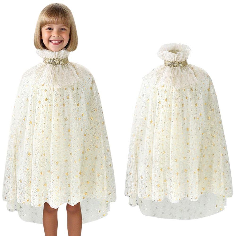 Niedlicher Kinderkostüm Umhang Mesh Elegantes Kleid Cape Neu Mädchen Prinzessin Umhang Karnevalsparty