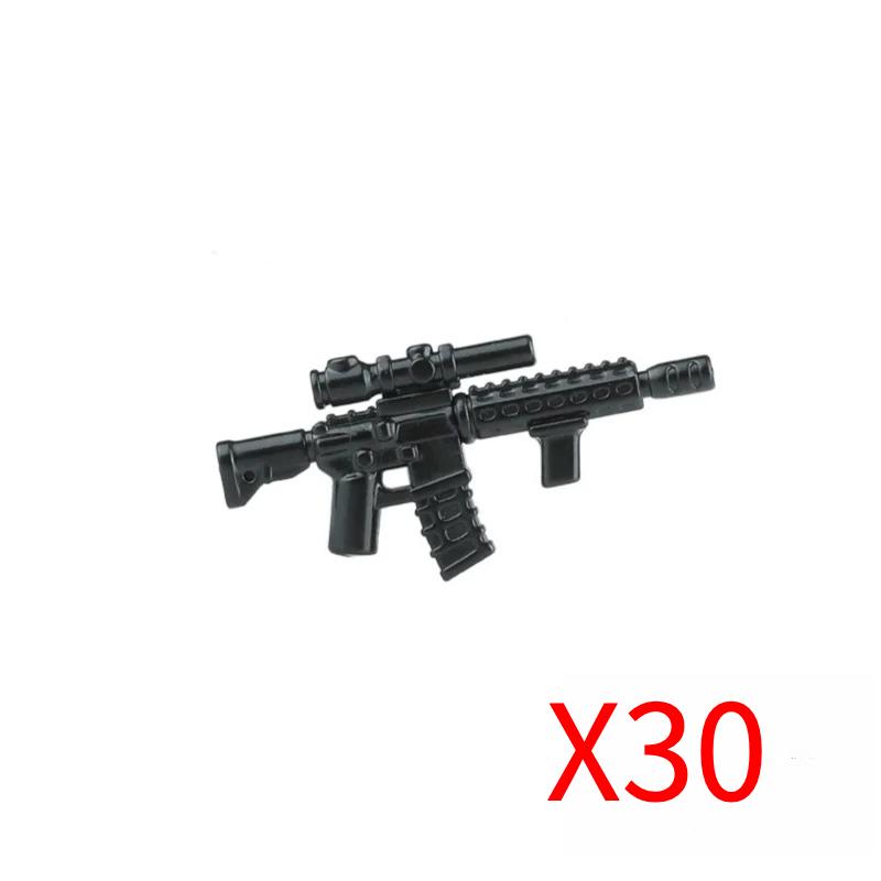 Military Soldiers Figures Weapons Building Blocks Accessories Two-color Guns Assault Sniper Rifles M16 M4 Model Bricks Toy Gift
