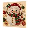 Kit per Creare Decorazioni da Parete Kit Artistico con Perle Finte di Natale, 20x20cm Pittura Natalizia Fai da Te Progetto di Artigianato Multidimensionale Diamanti 3D Scintillanti per Adulti, Festivo
