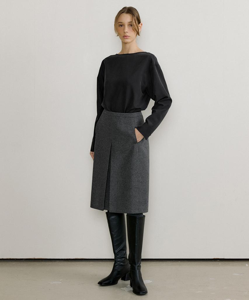 Otte Very Wool Twill Midi Skirts_2Color