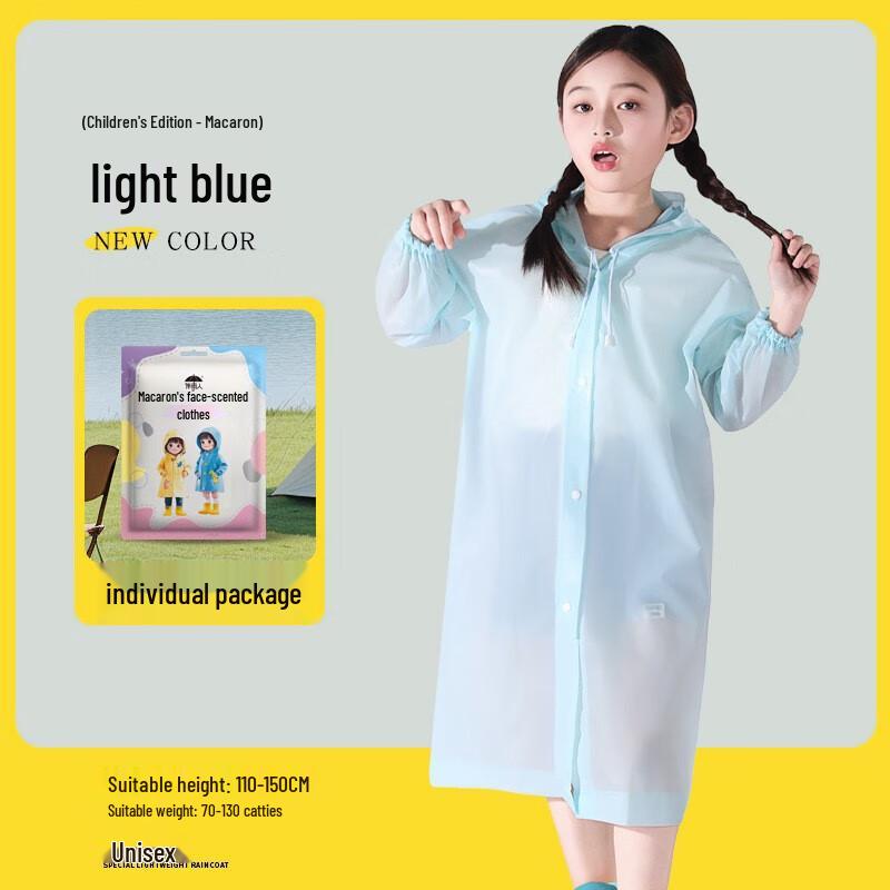Children s Thick EVA Portable Raincoat 5-Pack