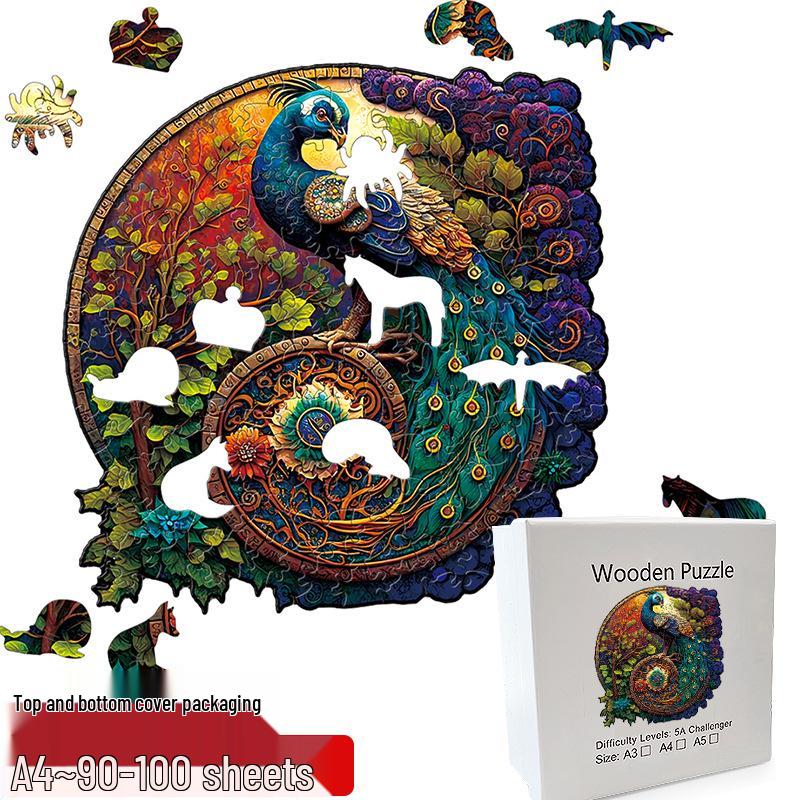 Irregular Animal Dog Penguin Wooden Puzzle in Stock