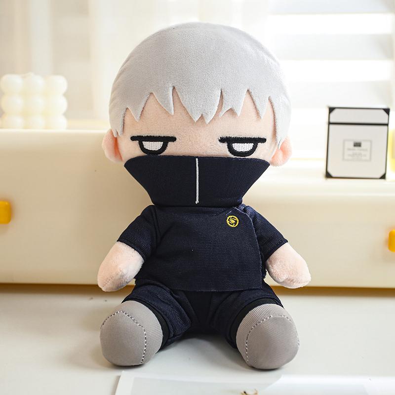Jujutsu Kaisen Plüschtier Set Gojo Megumi Zwei Gesichter Weich Flauschig Sitzende Stofffigur Geschenk Für Anime Manga Fans Geschenke 20x14x16cm