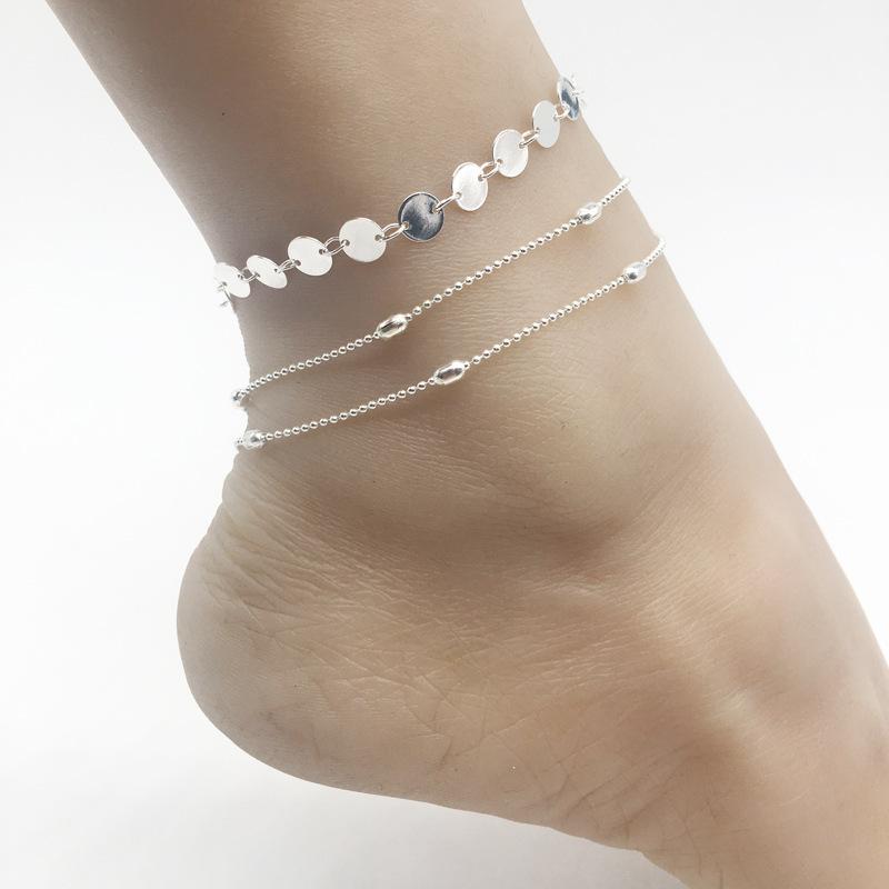 Source: Bohemian Fashion Disc Sequins Foot Accessories, Women's Multi-layer Anklets