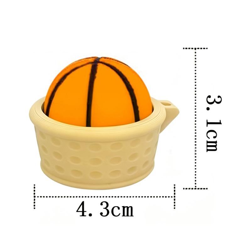 Basketball Football 3D Printed Fidget Keychain Clicker Button Sensory Toy Portable Stress Relief Fidget for All Ages