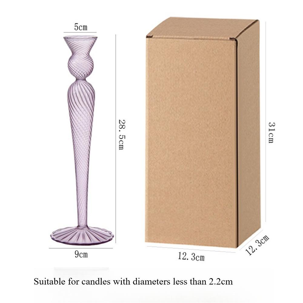 Modern Glass Candle Holder Nordic Home Decorations Clear Taper Candle Holders Wedding Table Centerpiece Party Decor