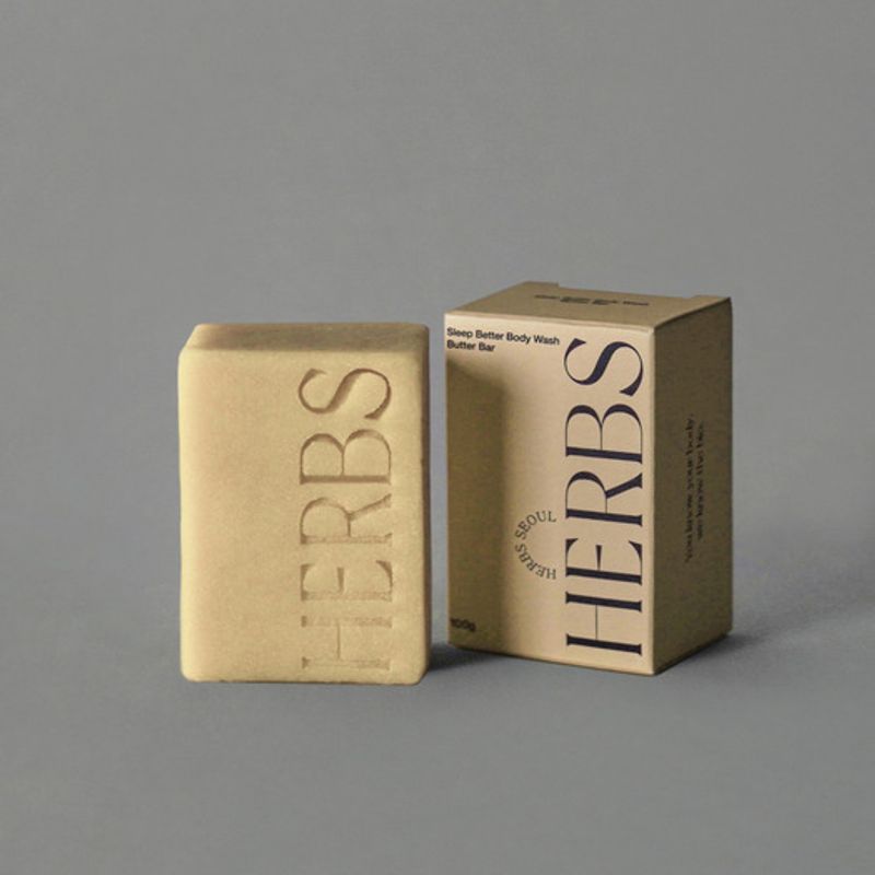 

HerbsSeoul Body Wash Cleanser Butter Bar Sleep Better Natural Bath Soap (Dry/Moisturizing) 100g 100g butter
