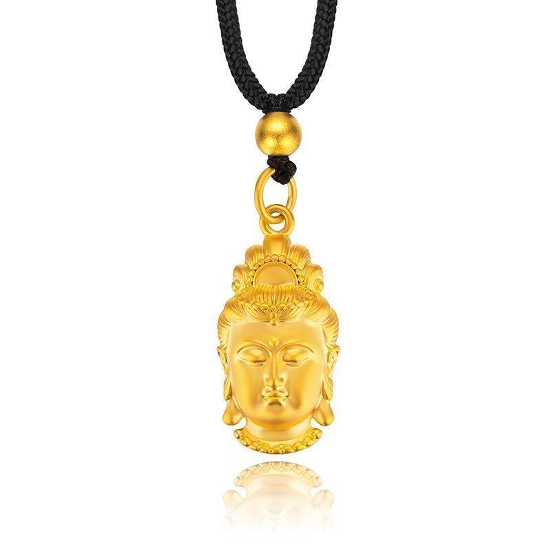 2026 High-End Guanyin Gold Pendant - Unisex Alloy, Perfect Gift