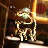 1Pcs Christmas LED String Light Sucker Christmas tree Pendant Window Ornaments  Snowflake Santa Bells Fawn Pentagram
