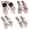 Vintage Sheer Floral Lace Wrist Gloves Y2K Wrist Gloves Rose Lace Cuff