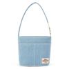 New Lee Fabric+Artificial Leather Baby Blue Shoulder Bag, Bucket Bag, Shoulder Bag Regular Women's Vintage Light Cow LE240070M-521