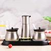Mailang Commercial Stainless Steel & Glass Seasoning Set