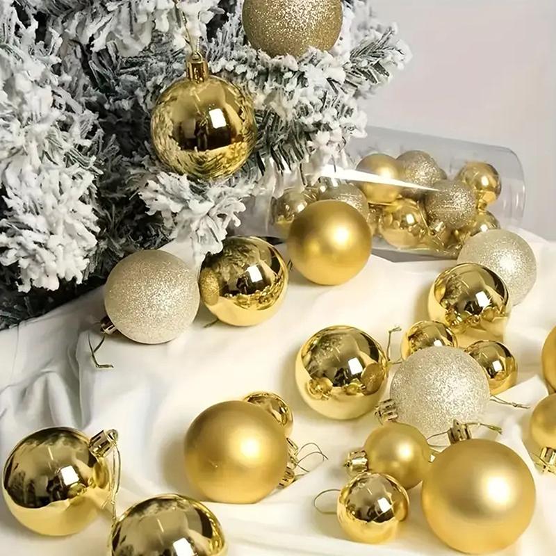 24Pcs/Box 3/4Cm Christmas Balls Set Christmas Tree Ornaments Christmas Hanging Pendants Christmas Tree Decor  Year Gifts