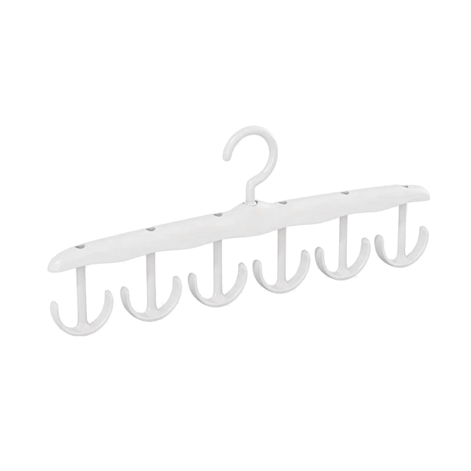 Вешалка для одежды Многофункциональный бытовой крючок для сушки нижнего белья и подтяжек Бесшовная вешалка для одежды One Size белый 484₽