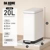 Stainless Steel Trash Can with Foot Pedal And Lid - High Aesthetic Value for Bathroom Kitchen Living Room