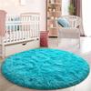 Super Soft Rug, Round Rug for Bedroom, 2X2M Black and White Checkered Round Rug Non-Slip High Pile Cute Soft Fluffy Rug for Bedroom Kids Room