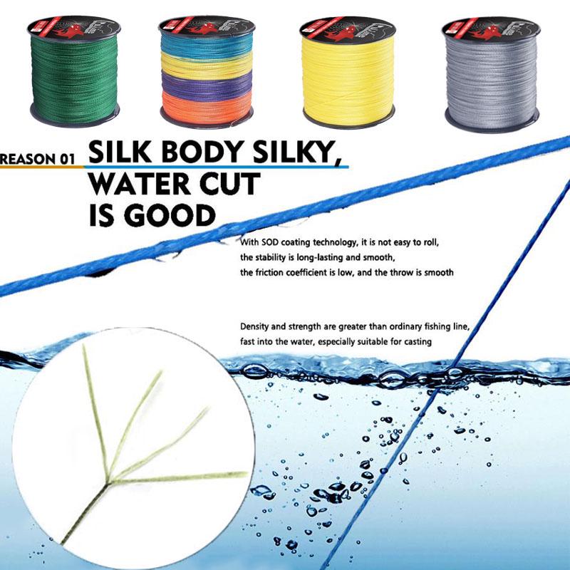 100M Fishing Line 6lb100lb Braided Fishing Line Strong 4 Strands