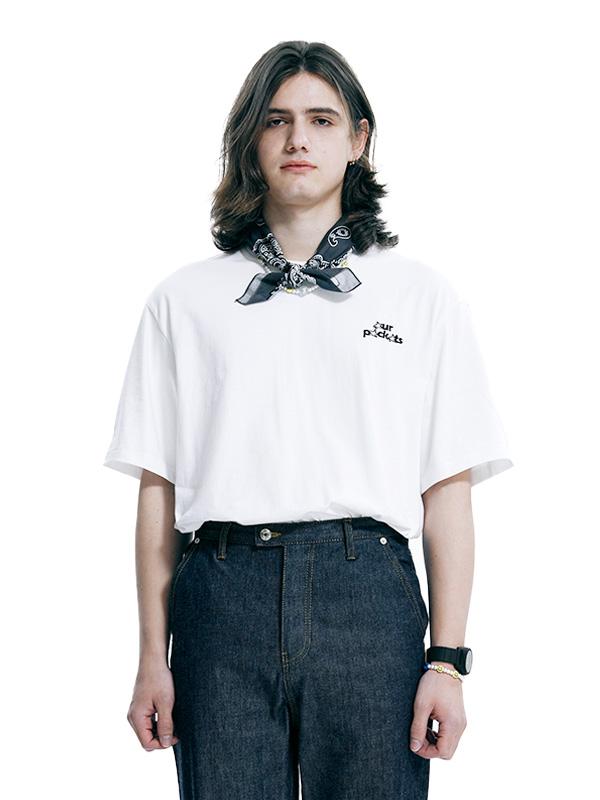 Our Pockets Signature Logo T-Shirt (White) White/M