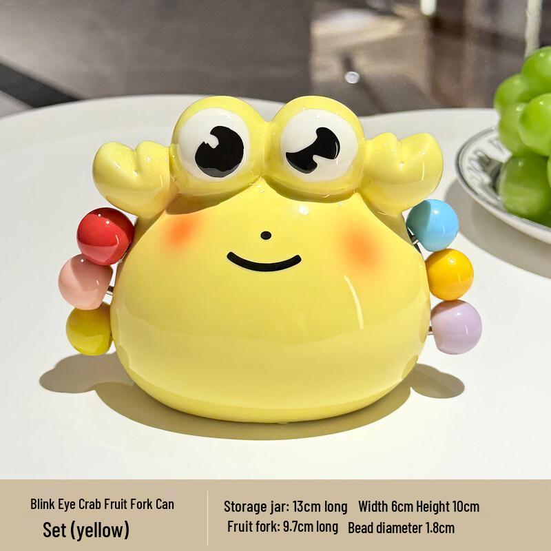 Qiwei Unicorn Ceramic Handle Stainless Steel Fruit Fork