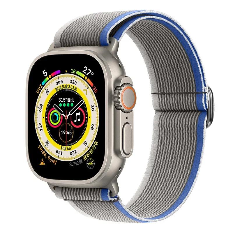 

Nylon elastic strap For Apple strap Ultra 49mm 10 9 8 7 45mm 41mm 42mm 46mm wild diameter bracelet strap iWatch 6 5 4 SE Correa S10-42mm 38 40 41mm