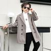 Boys' Mid-Length Wool Trench Coat - Stylish and Warm Korean-Style Overcoat for Autumn and Winter