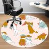 1pc Cowboys Cats Office Round Rug, Non-slip, Soft and Durable Office Rug for Interior Decoration, Perfect for Office, Beautiful Decoration Yy260323004