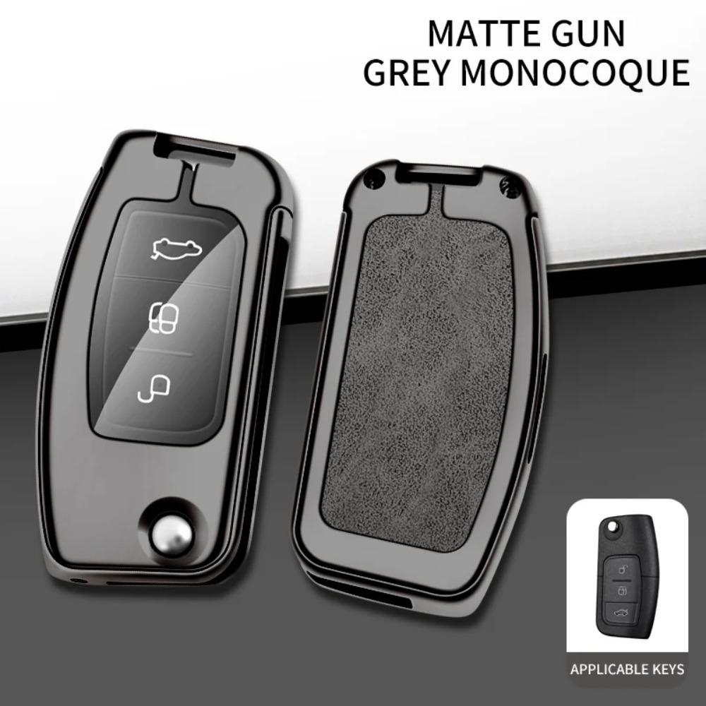 Auto Metall Schlüsselhülle Abdeckung Schale für Ford Focus 2 3 Ecosport C-Max S-Max Ka Mondeo Kuga Galaxy Fiesta Schlüsselanhänger Zubehör