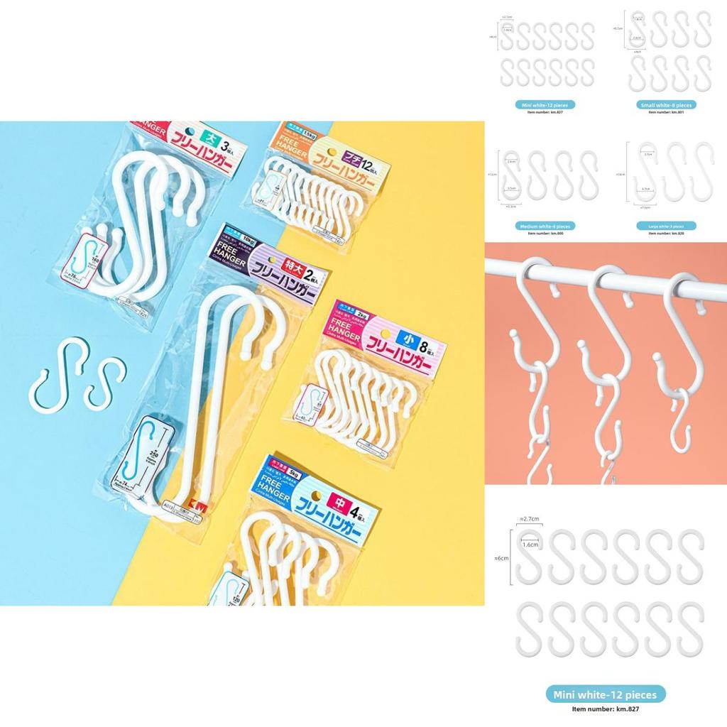 Plastic S Hooks For Home Organization With Double Hooks Load Capacity For Diy Closet Storage