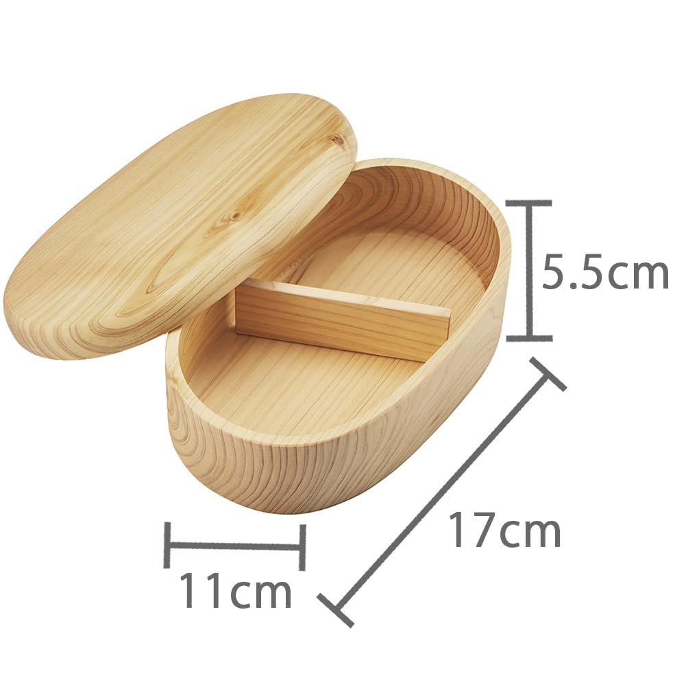 Alphax Bento Box, Magewappa, 480ml, Wooden Hinoki Oval, AP-913290