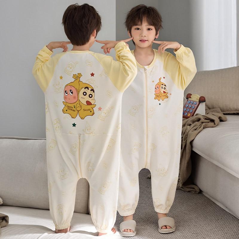 100% Cotton Kids Pajama Set One-Piece Sleepwear Boys Girls Toddler To Teen Warm Lightweight Nightwear
