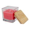 Ambra Cherry Square Bamboo Lid Scented Candle