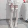 Women Lace Black White Ruffle Long Socks Women Girls Sweet Stockings JK Lolita Nylon Lace Leggings Over The Knee Bowknot Hosiery