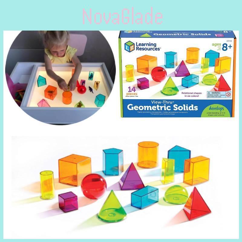Transparente Geometrische Bausteine Für Kinder Lernmaterialien Lr Baby Mathe Spielzeug