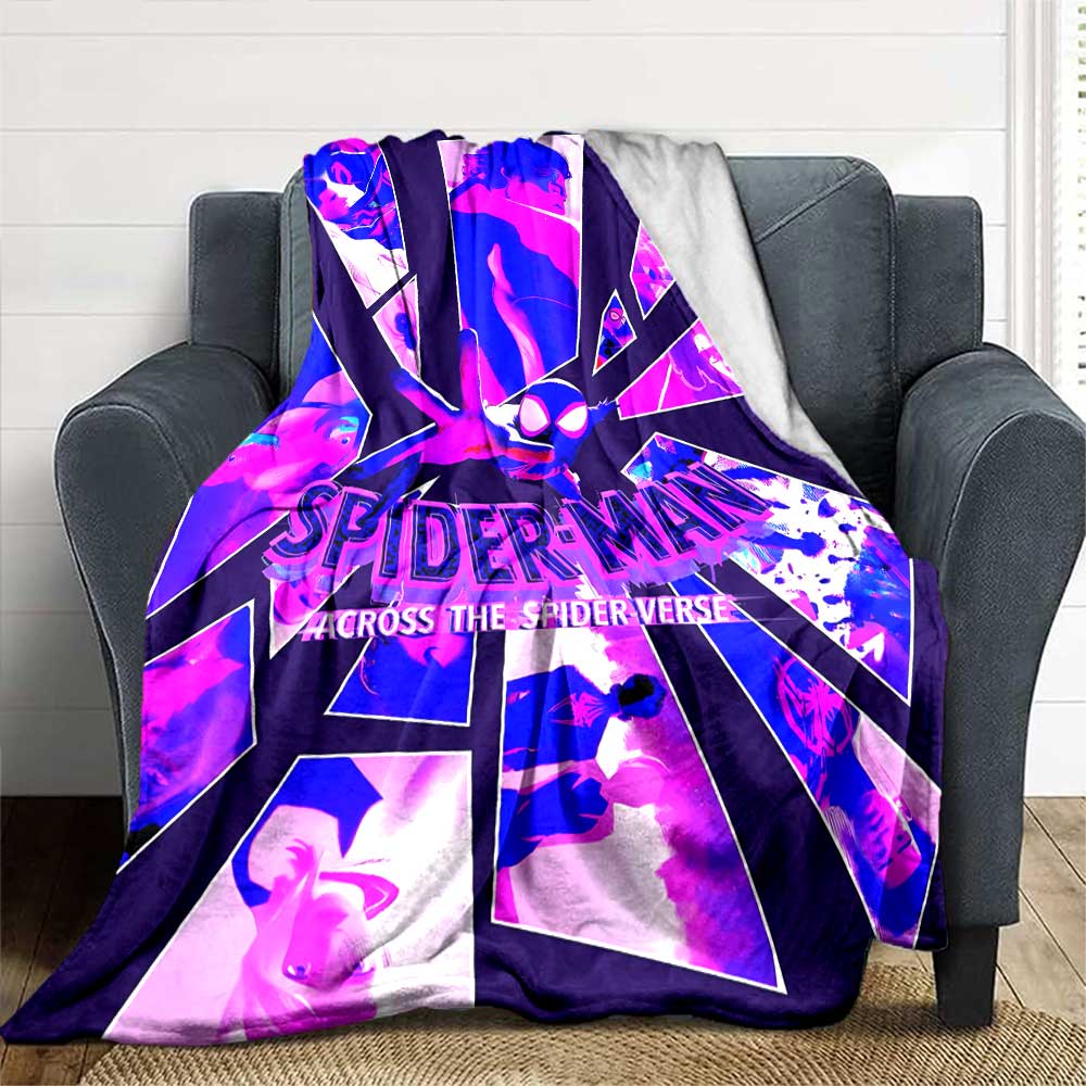 Spider-Man: Spider-Verse Cozy Blanket Ultra-Soft Suitable for Sofa Couch Office Bed Picnics Four Seasons Multipurpose Decor Unique Gift Y43
