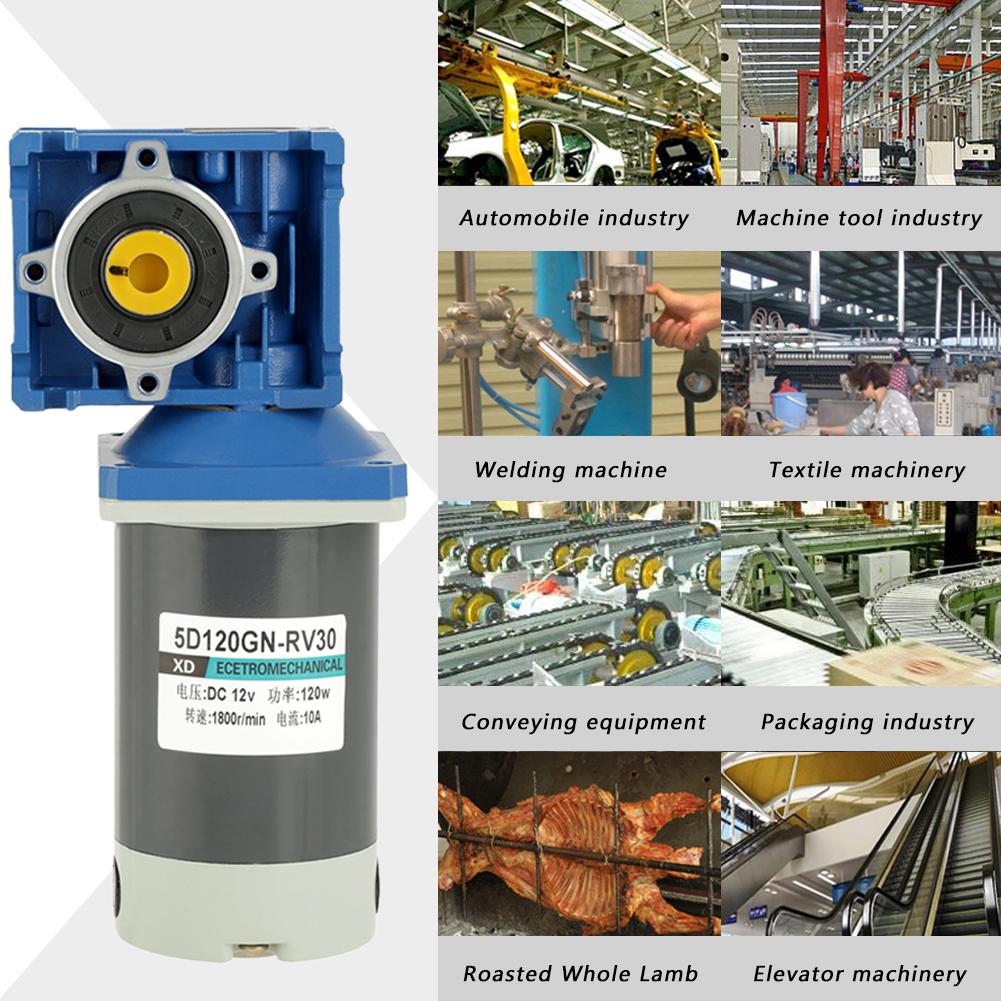 Motor Redutor de Rosca RV30 120W Velocidade Ajustável CW CCW com Autotravamento (12V)