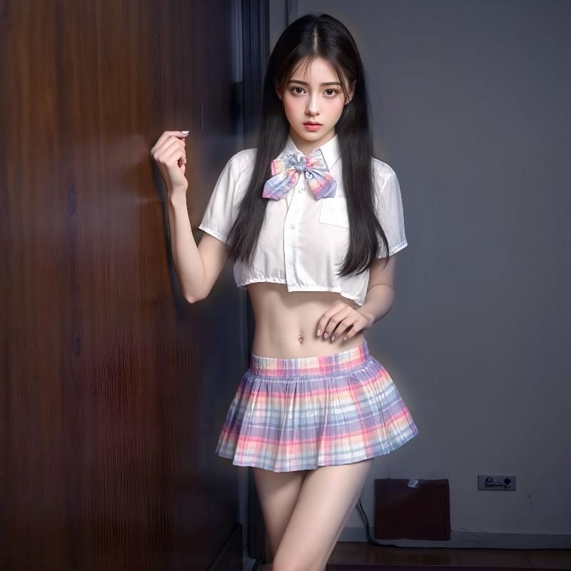 Female Sexy Campus JK Uniform College Seduction Pure Lust Pleated Skirt Sexy Lingerie