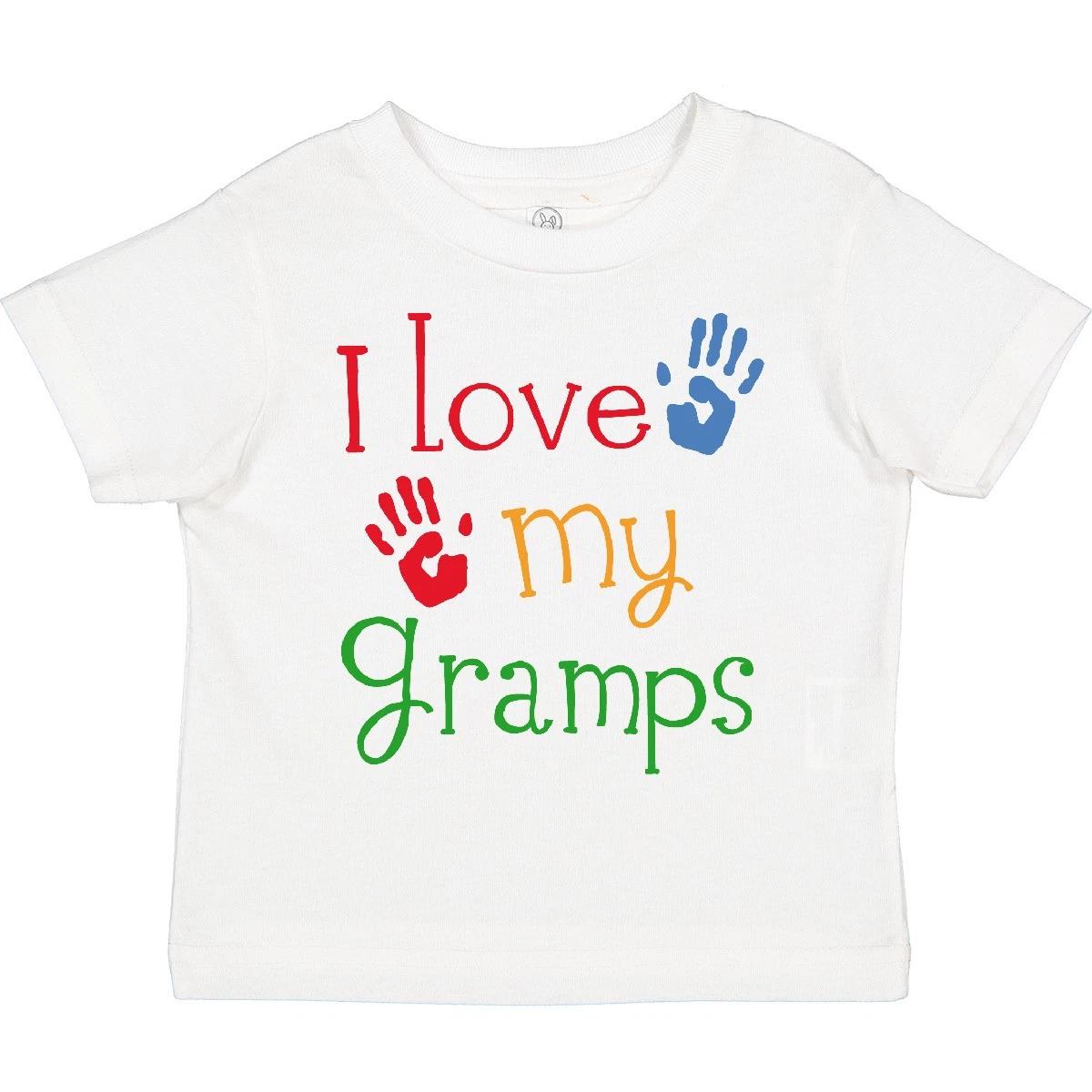 Inktastic I Love My Gramps Cute Grandkids Toddler T-Shirt Grandpa Grandfather Me 120