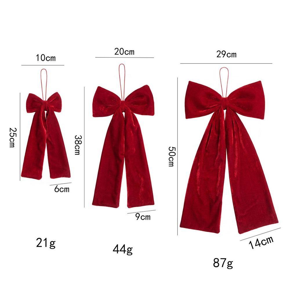 Flannelette Christmas Bow Large Christmas Tree Decorations Hanging Xmas Ornament Merry Christmas