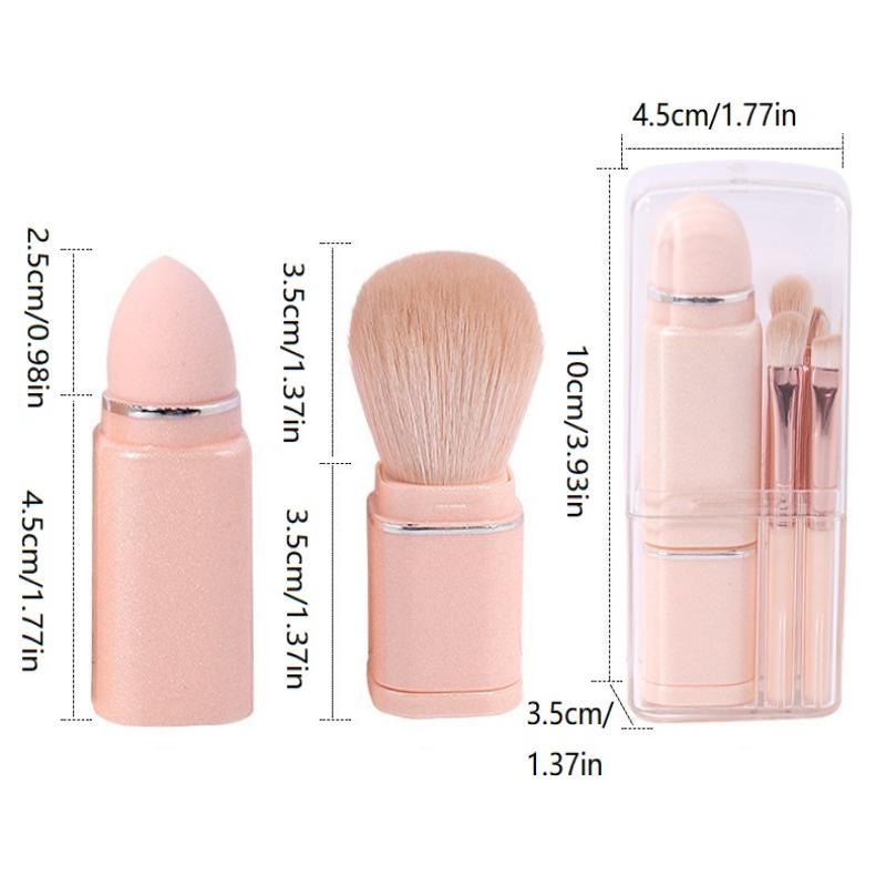 8-in-1 Quadratische Tragbare Teleskopbürste Make-up-Pinsel-Set Lidschattenpinsel Concealer Beauty-Pinselwerkzeug Make-up-Pinsel