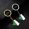 Stainless Steel Algeria Map Flag Keychain Outline Jewelry Gift for Friend Family