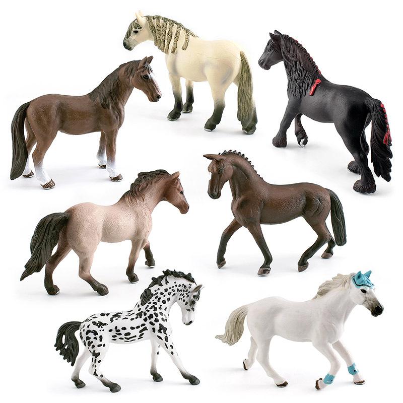 Simulation Of 7 Quarter Horse Apalusa Horse Hanover Horse Animal Static Tabletop Ornament Toy