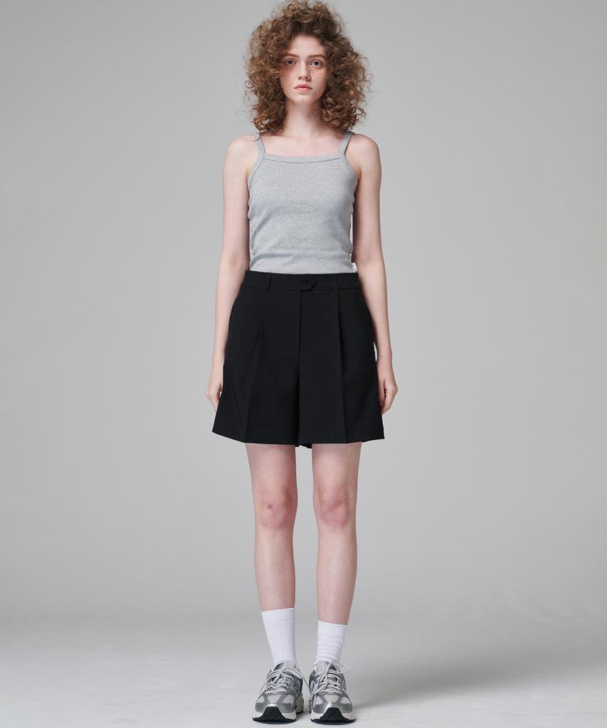 Marop 2205 Summer One-Pleat Half Pants (Black)