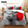Rose Duvet Cover Set, Roses Bedding Set, Soft Comfortable Breathable Duvet Cover, For Bedroom Guest Room Decor