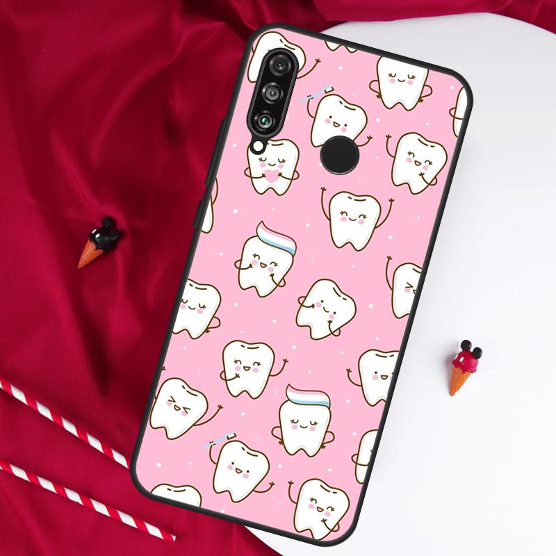 Dentist Tooth Pattern For Huawei Nova Y61 Y91 Y73 Y72 Y90 Y70 Y60 12s 12i 11i 8i 9 10 SE P60 P30 Pro P40 Lite Case