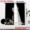 2pcs, 2D FLAT PRINTING Curtains (Without Rod) MoneyMouse Popular Fashionable Curtains Yarn Curtains Decorations For Home Ldeal