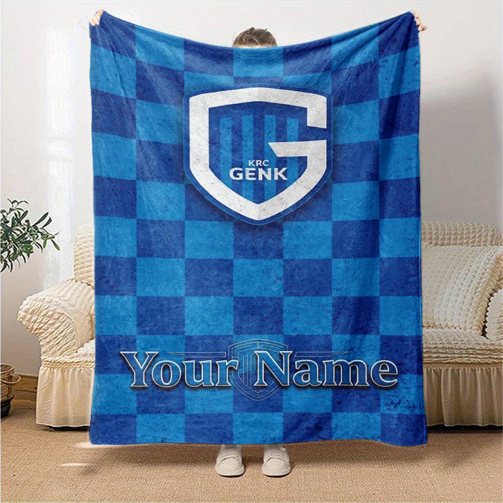 Name Custom KRC Genk Print Flannel Blanket High Quality Warm Comfortable Cover for All Seasons Perfect for Gifts Home Decor
